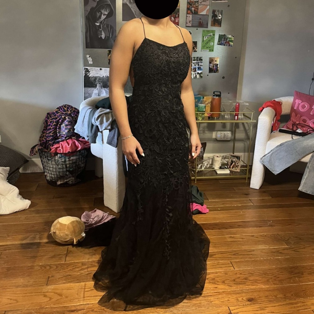Black prom dress made very prestigiously